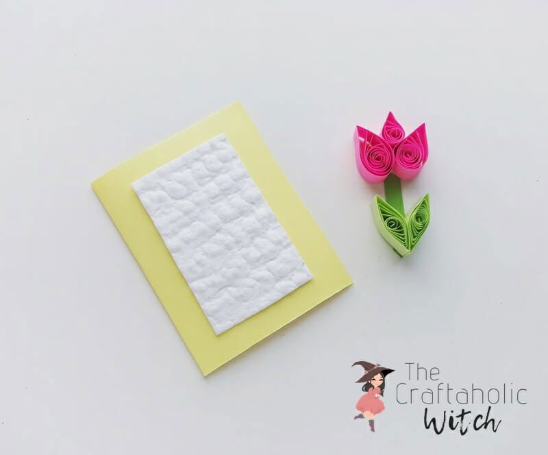step 6 - DIY Quilled Tulip Card - Paper Quilling Project