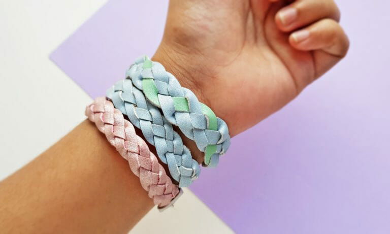 How to Make a Braided Leather Bracelet (with Video Tutorial)