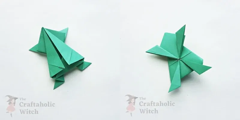 the coolest jumping origami frog - step 10