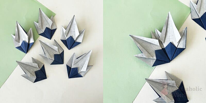 origami snowflake instruction step 11
