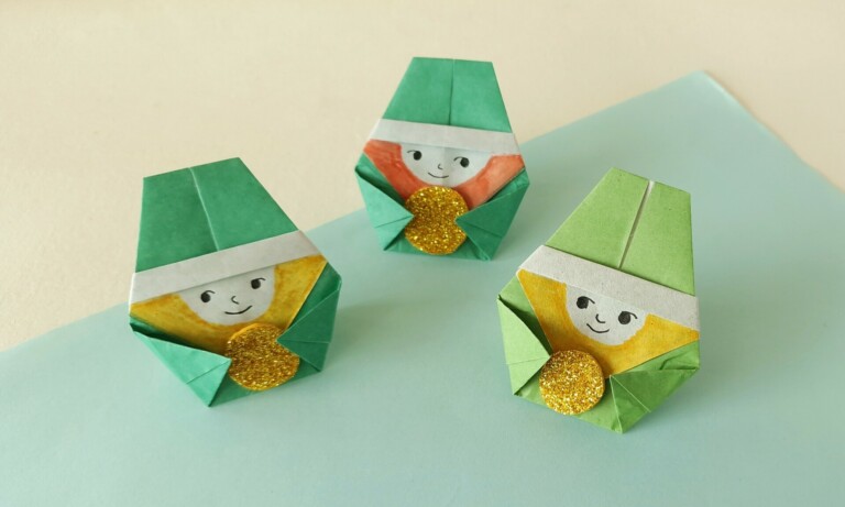 Easy Origami Leprechaun Tutorial for St. Patrick’s Day (With Video)