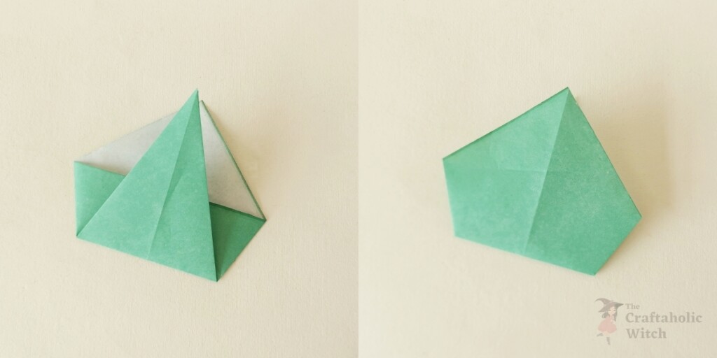 Easy Origami Leprechaun Tutorial for St. Patrick’s Day (With Video) 6 Origami-Leprechaun-Step-4