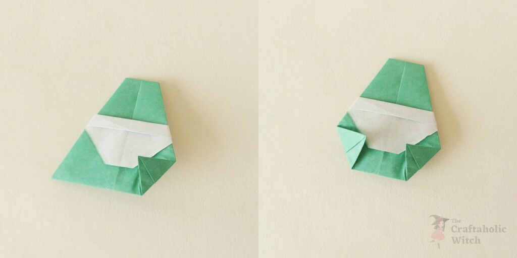 Easy Origami Leprechaun Tutorial for St. Patrick’s Day (With Video) 11 Origami Leprechaun Step 9 - Easy Origami Leprechaun Tutorial for St. Patrick’s Day (With Video)