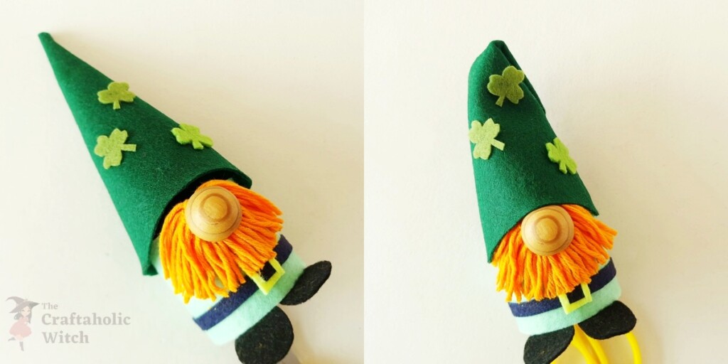 Easy Toilet Paper Roll Gnome for St. Patrick’s Day (Free Pattern + Video) 13 Step 11: Attaching the Felt Hat