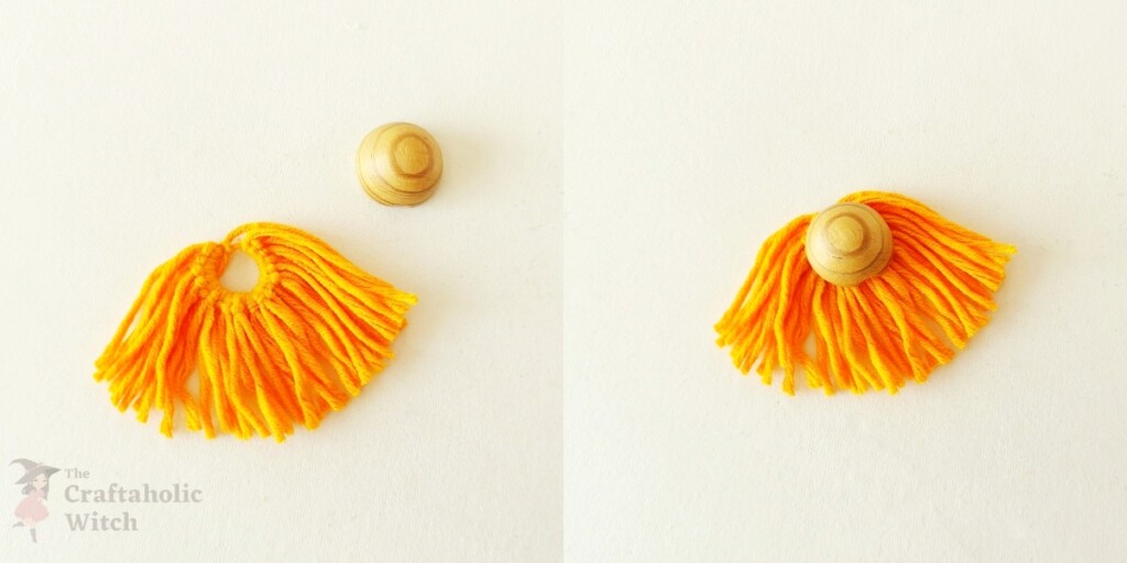 Easy Toilet Paper Roll Gnome for St. Patrick’s Day (Free Pattern + Video) 8 Step 6: Attaching the Wood Nose