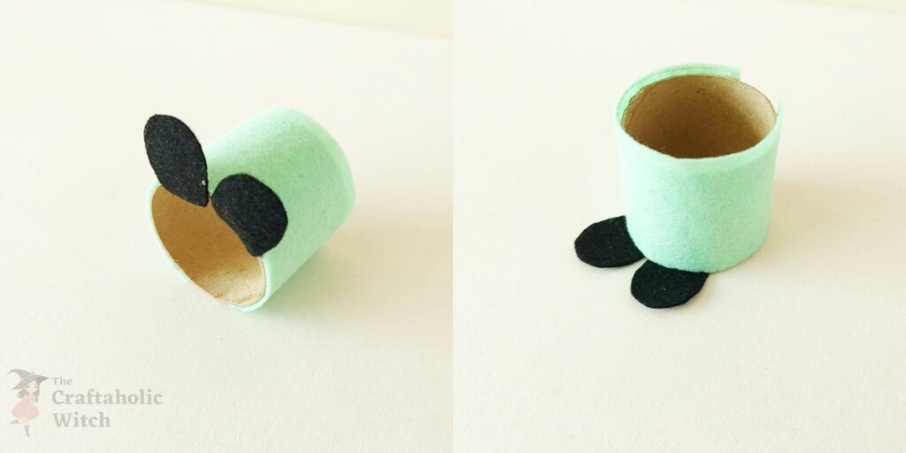 Easy Toilet Paper Roll Gnome for St. Patrick’s Day (Free Pattern + Video) 10 Step 8: Attaching the Shoes to the Tube