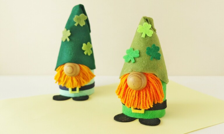 Easy Toilet Paper Roll Gnome for St. Patrick’s Day (Free Pattern + Video)
