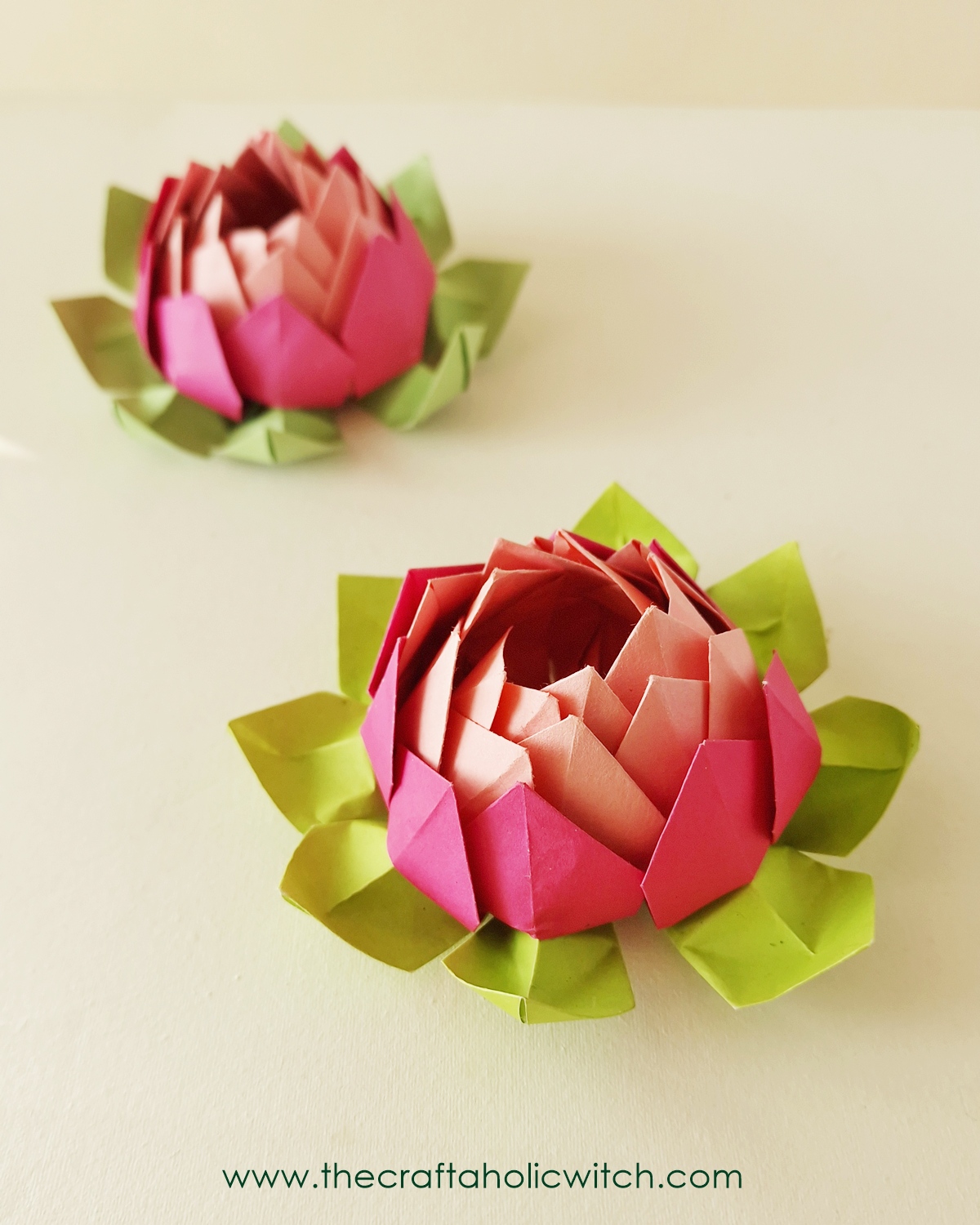 Realistic Origami Lotus Flower Tutorial (with Video + Steps) 11 origami lotus