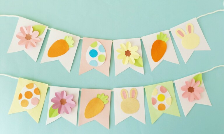 How to Make a Cute Easter Paper Garland (+ Free Template)