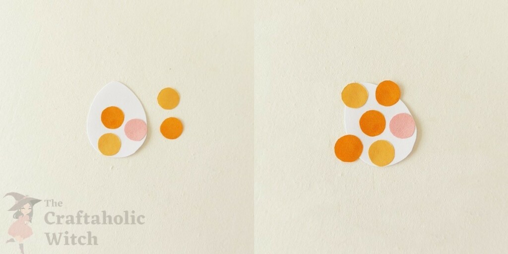 How to Make a Cute Easter Paper Garland (+ Free Template) 4 Step-by-step polka dot Easter egg for Easter paper garland