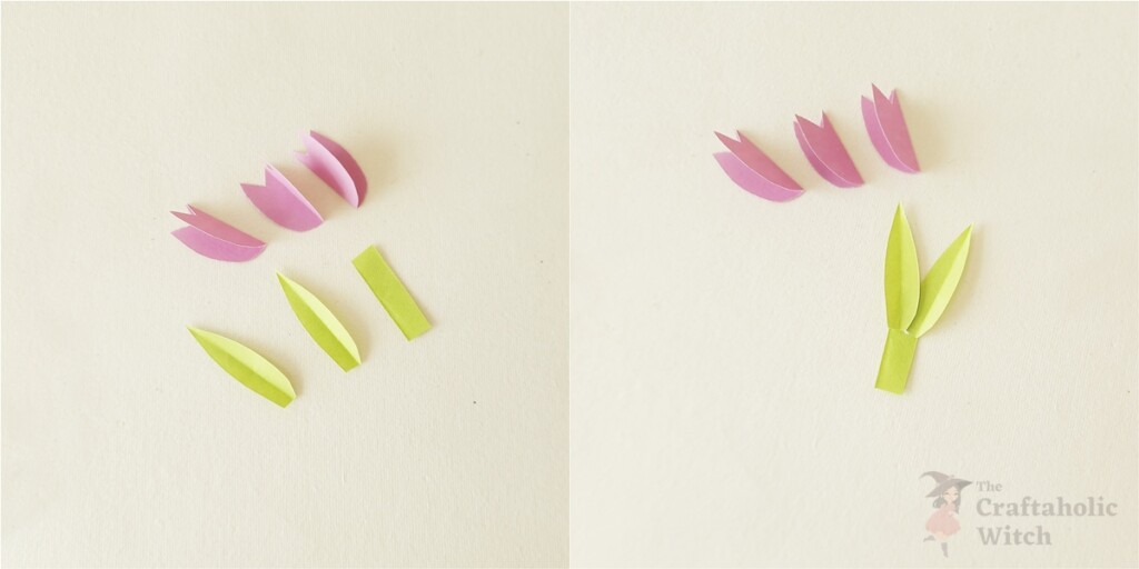 Easy Mother’s Day Card with a Beautiful 3D Tulip Flower Pot (+Free Template) 6 Tulips in Crate Card Step 4 1 - Easy Mother’s Day Card with a Beautiful 3D Tulip Flower Pot (+Free Template)