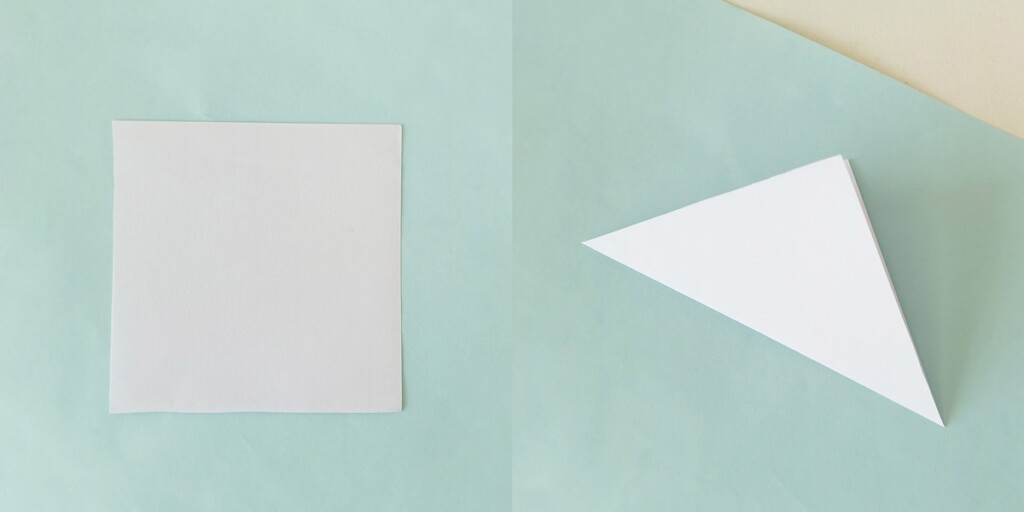 4 Quick & Easy Corner Bookmarks (Free Template + Video) 3 Square white paper for origami corner bookmark