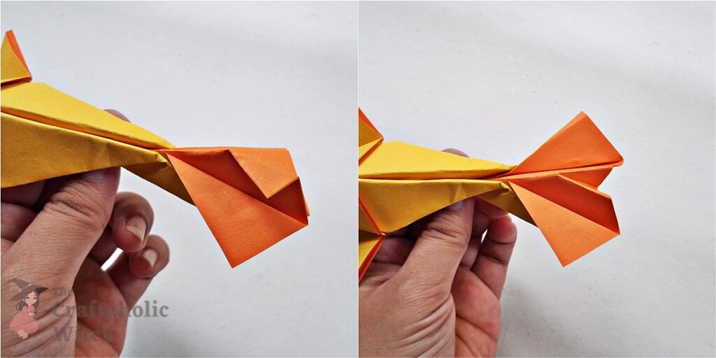 How to Fold an Origami Koi Fish (Video with Instructions) 18 Step 16: Make a Fold in the Middle of the Fin
