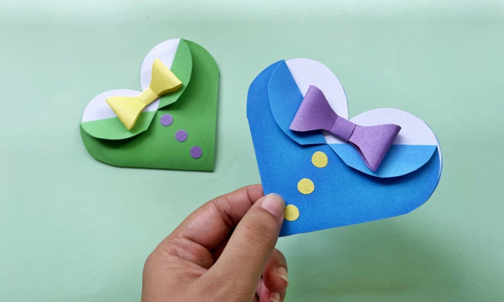 How to Make a Heart Shirt Card for Father’s Day (Free Template & Video) 1 father's day card looks like shirt