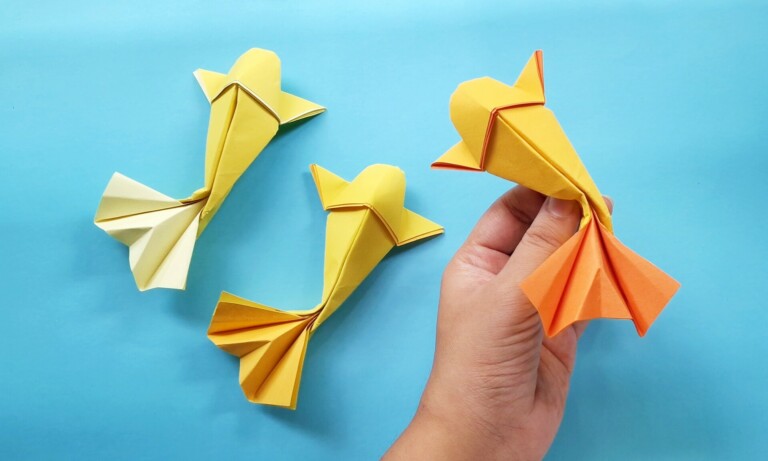 How to Fold an Origami Koi Fish  (Video with Instructions)