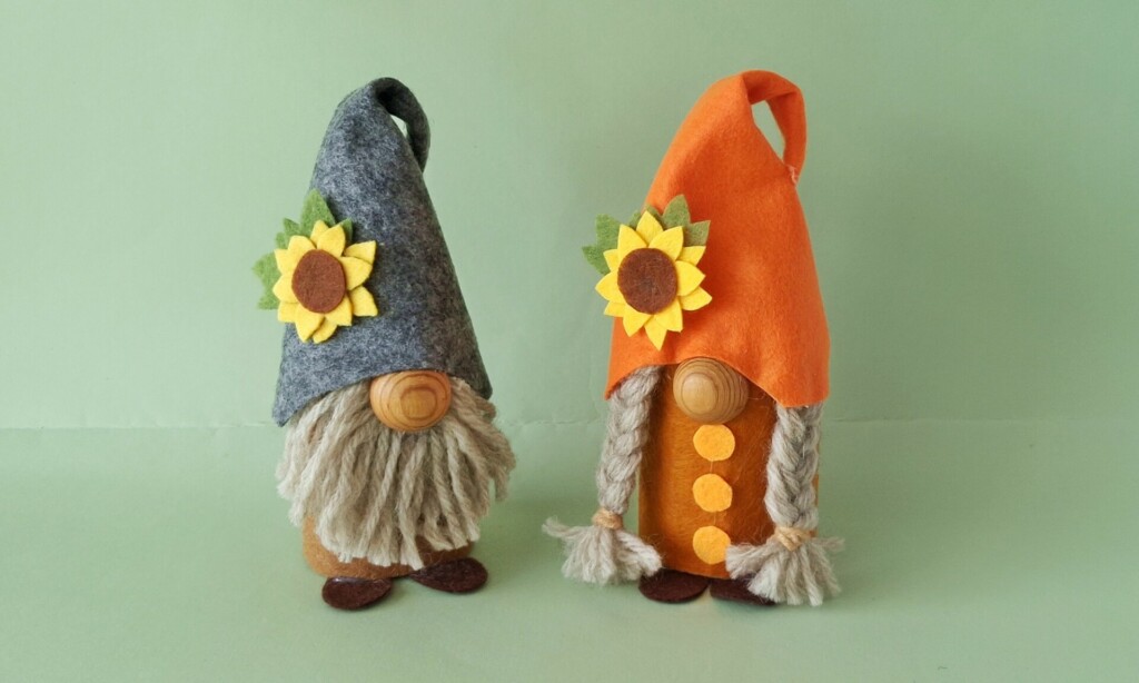 How to Make Felt Fall Gnomes (with Free Pattern & Video) 1 diy felt fall gnome