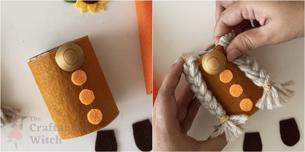 How to Make Felt Fall Gnomes (with Free Pattern & Video) 10 Fall Gnome Doll Steps 9 - How to Make Felt Fall Gnomes (with Free Pattern & Video)