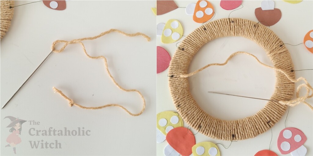 Make a Fall-Themed Hanging Mobile (Free Template + Video Guide) 14 Step 12: Preparing the Hanging Yarn/ String