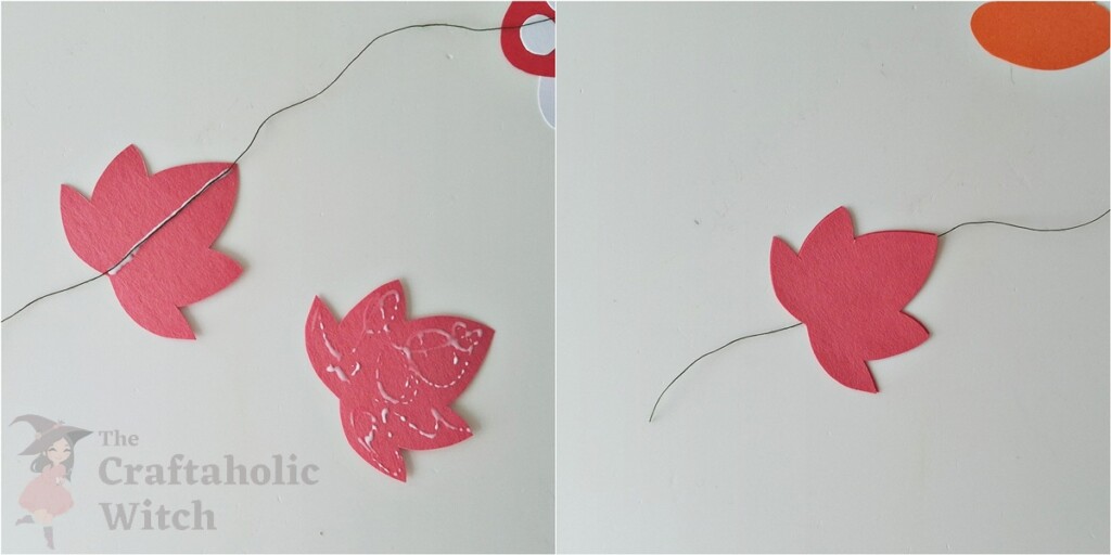 Make a Fall-Themed Hanging Mobile (Free Template + Video Guide) 6 Step 4: Attach a Leaf Pattern to the String
