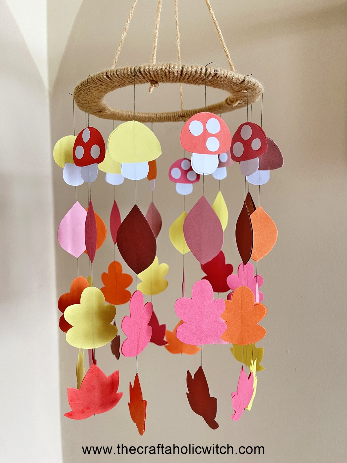 Make a Fall-Themed Hanging Mobile (Free Template + Video Guide) 16 how to make hanging mobile