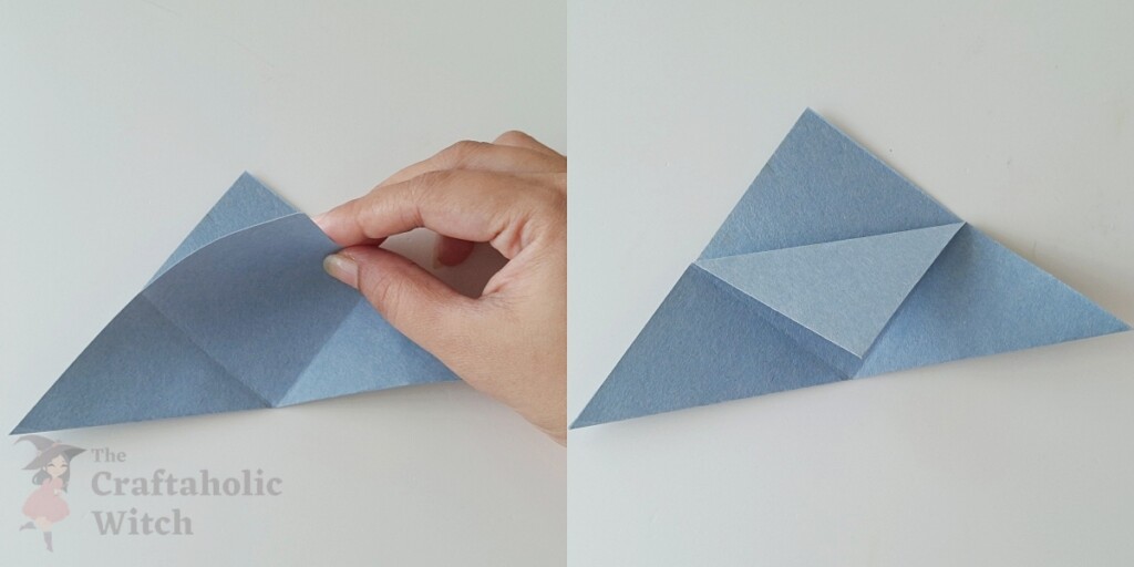 4 Easy Halloween Bookmarks for Kids (Free Template + Video) 6 origami bat steps 4 - 4 Easy Halloween Bookmarks for Kids (Free Template + Video)