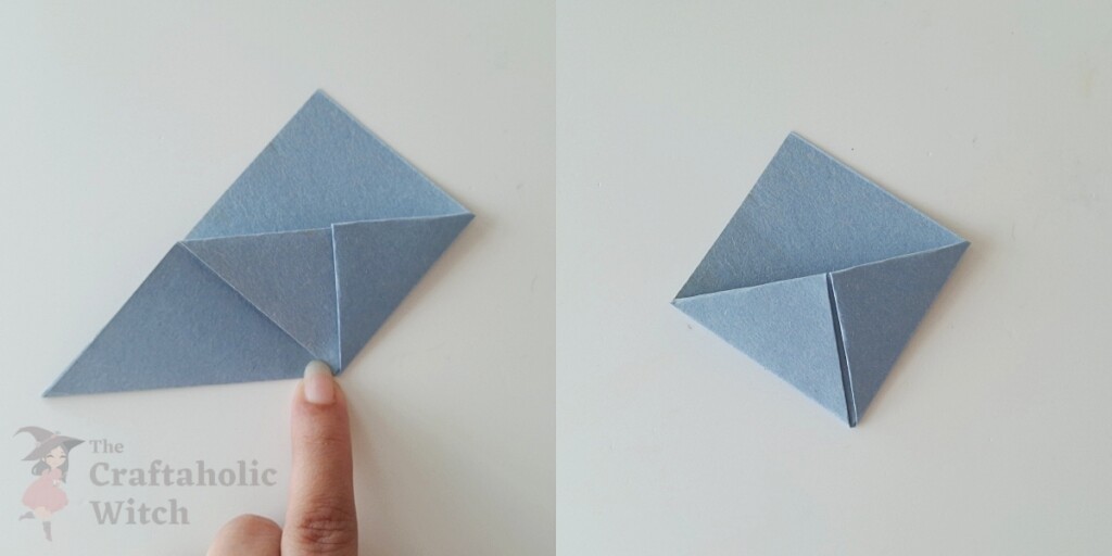 4 Easy Halloween Bookmarks for Kids (Free Template + Video) 8 origami bat steps 6 - 4 Easy Halloween Bookmarks for Kids (Free Template + Video)