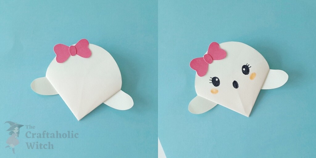 4 Easy Halloween Bookmarks for Kids (Free Template + Video) 15 origami bookmark steps 13 - 4 Easy Halloween Bookmarks for Kids (Free Template + Video)