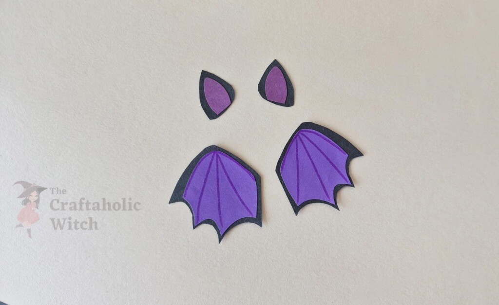 Craft a Flapping Paper Bat (Free Template with Video Tutorial) for Halloween 4 Moving Paper Bat Step 2 - Craft a Flapping Paper Bat (Free Template with Video Tutorial) for Halloween