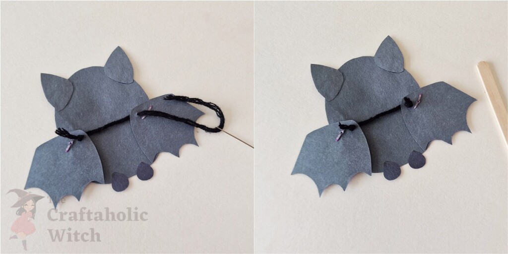 Craft a Flapping Paper Bat (Free Template with Video Tutorial) for Halloween 9 Moving Paper Bat Step 7 - Craft a Flapping Paper Bat (Free Template with Video Tutorial) for Halloween