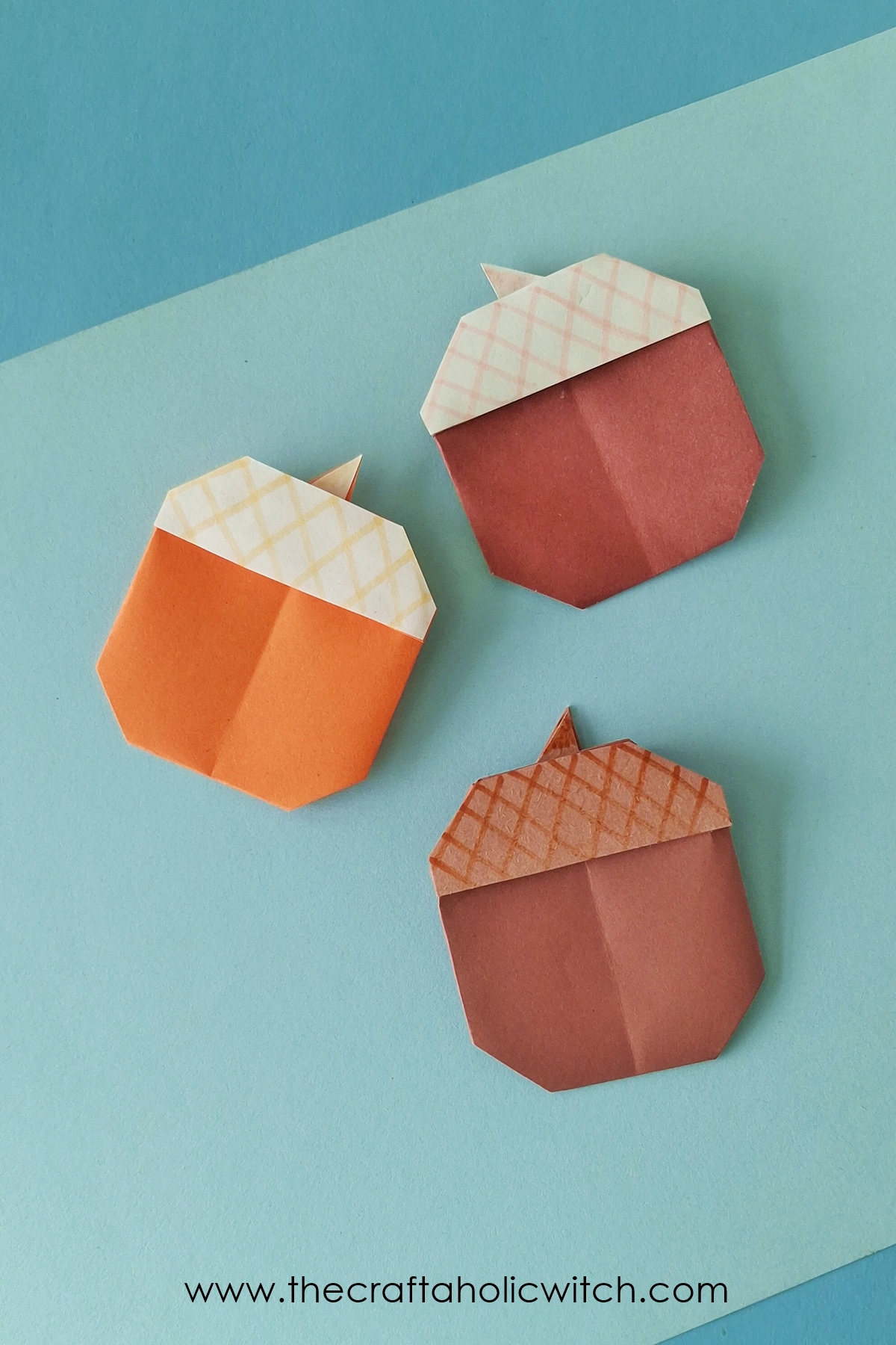 Origami Acorn Long Images 1 - How to Make an Origami Acorn (Video with Easy Folding instructions)