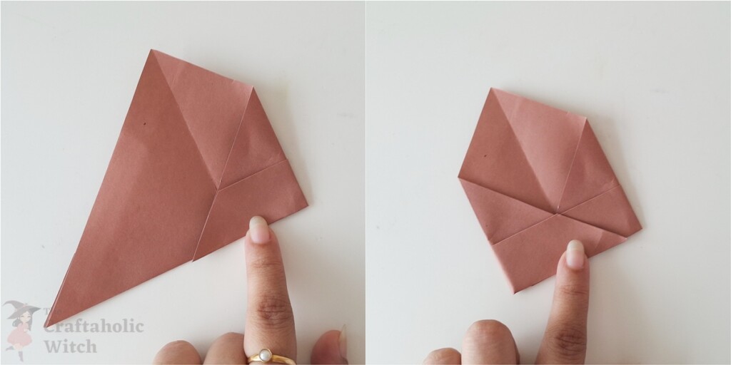 Origami Acorn Steps 4 - How to Make an Origami Acorn (Video with Easy Folding instructions)