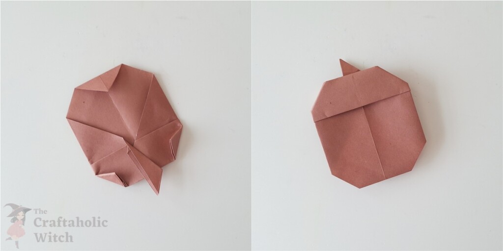Origami Acorn Steps 6 - How to Make an Origami Acorn (Video with Easy Folding instructions)