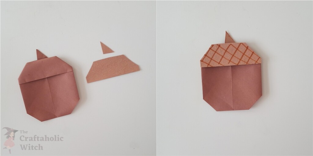 Origami Acorn Steps 7 - How to Make an Origami Acorn (Video with Easy Folding instructions)