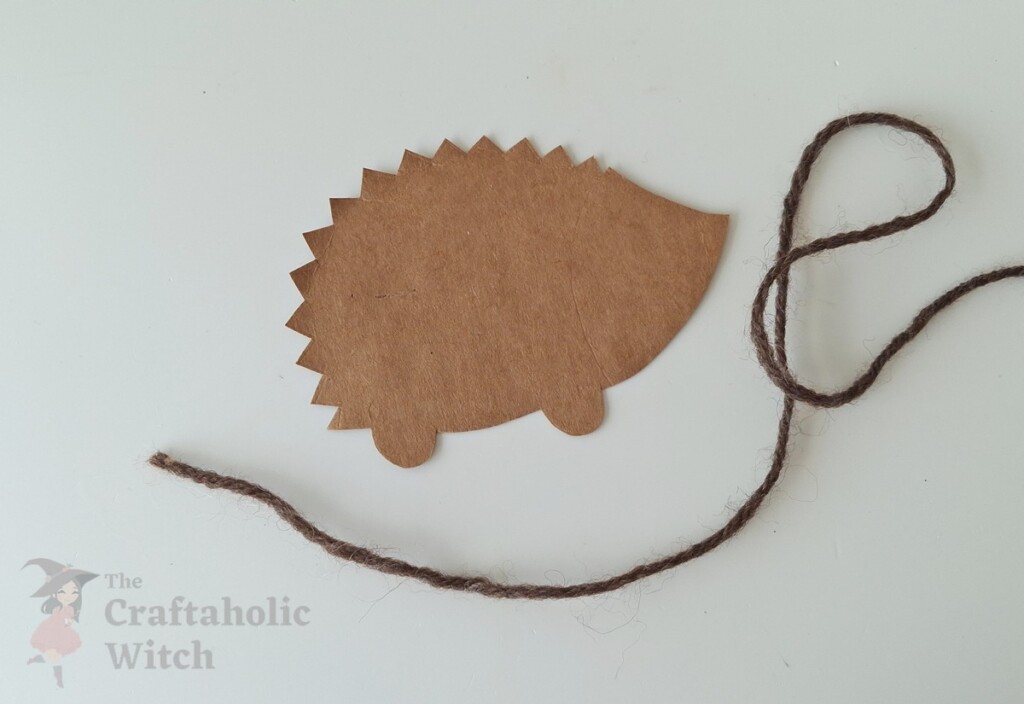 Yarn Wrapped Hedgehog Steps 2 - Make a Cute Hedgehog Craft for Kids with Yarn (Free Template Included)