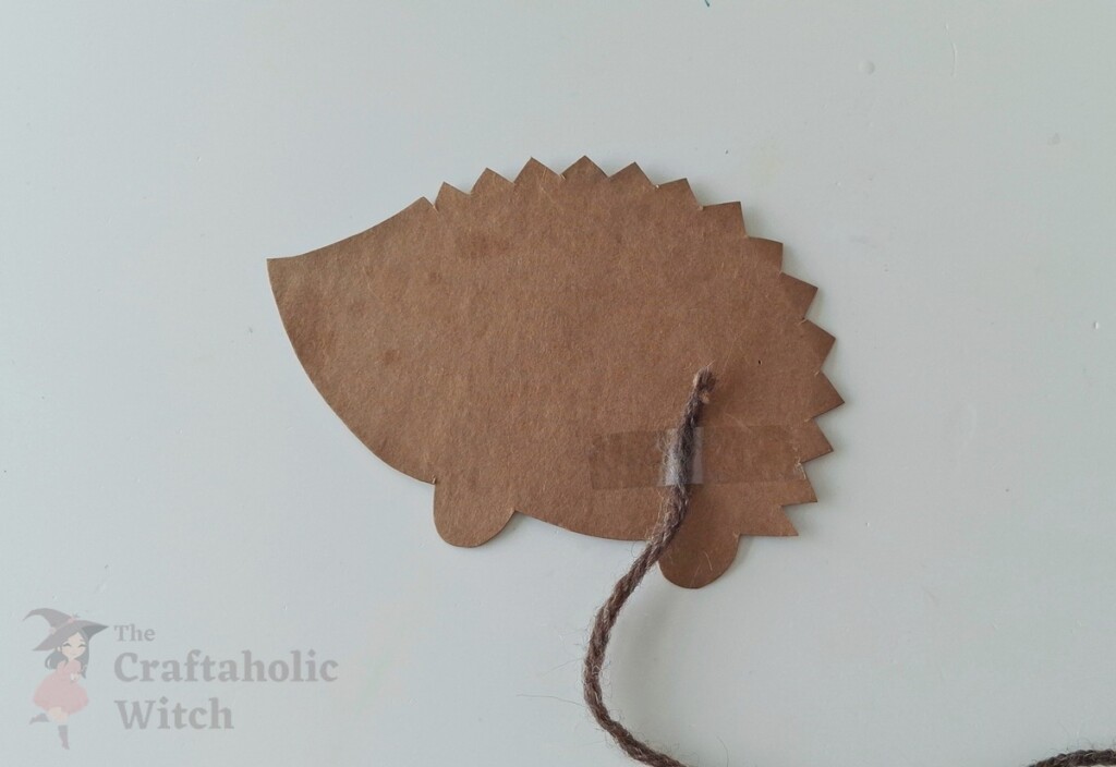 Yarn Wrapped Hedgehog Steps 3 - Make a Cute Hedgehog Craft for Kids with Yarn (Free Template Included)