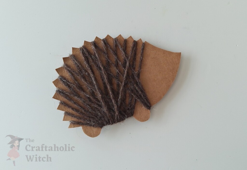 Yarn Wrapped Hedgehog Steps 7 - Make a Cute Hedgehog Craft for Kids with Yarn (Free Template Included)