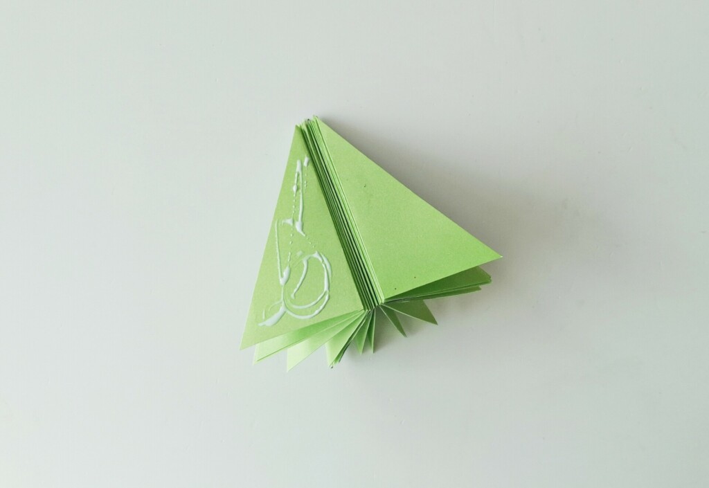 Paper Christmas Tree Steps 7 1 - Make a 3D Paper Christmas Tree (Tutorial with Free Template)