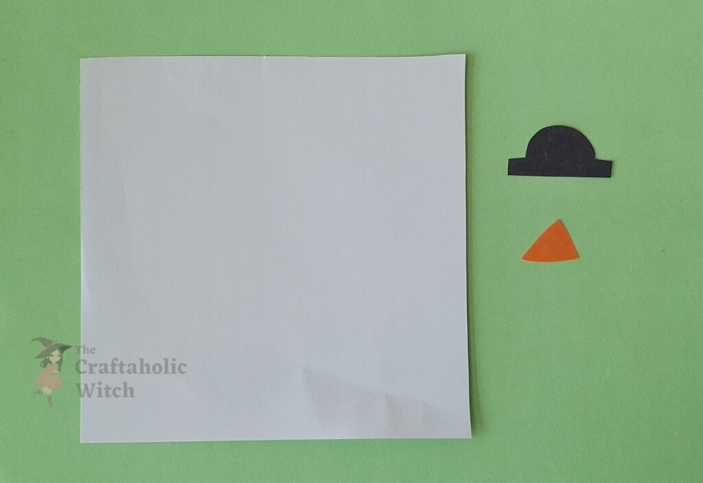 Xmas Snowman BM Steps 1 - 4 Easy Origami Christmas Bookmarks for Kids (Free Template + Video)