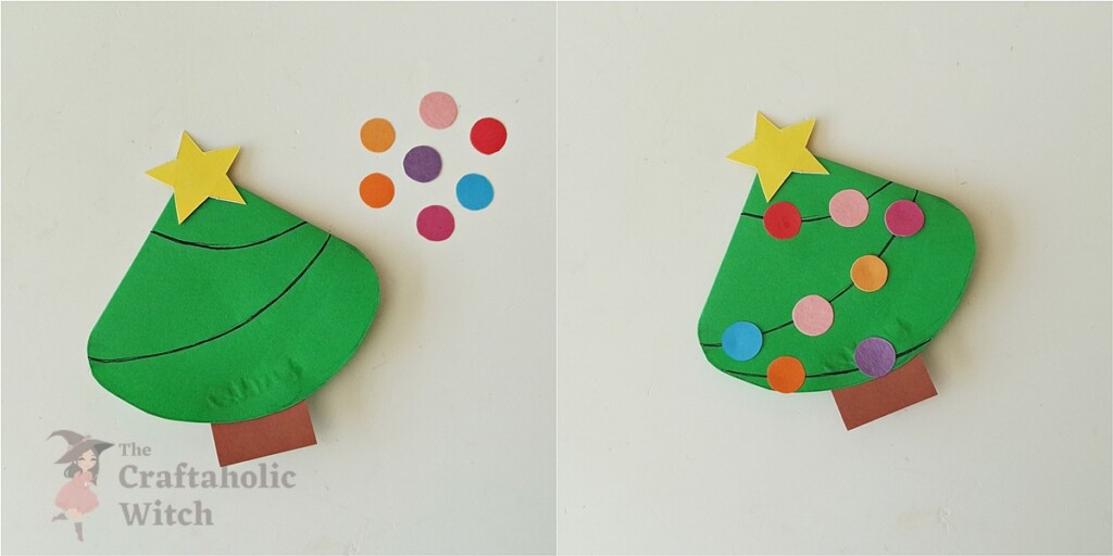 Xmas Tree BM Steps 8 - 4 Easy Origami Christmas Bookmarks for Kids (Free Template + Video)