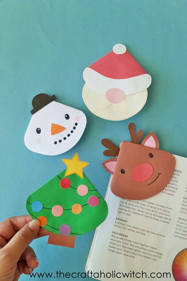 4 Easy Origami Christmas Bookmarks for Kids (Free Template + Video)